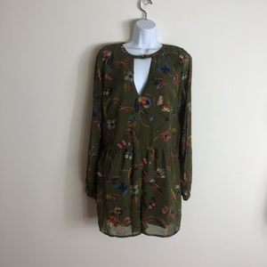 Cutout Long-Sleeve Romper